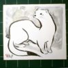 Sumi-e sur carton shikishi - Hermine – Image 2