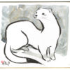 Sumi-e sur carton shikishi - Hermine